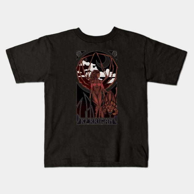 Art Nouveau Kerrigan Kids T-Shirt by SlothgirlArt